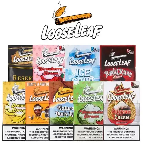 Looseleaf 5 Leaf Wraps Available at ELMWood Smoke Shop on Elmwood Ave, Buffalo, NY